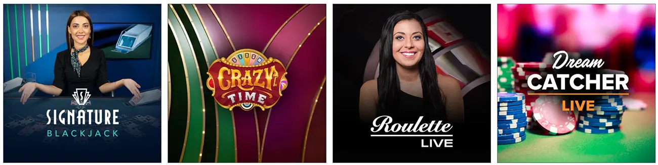 Bally Casino live casino section